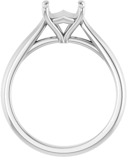 Sužadėtuvių Žiedas „Solitaire“ 585 Baltojo Aukso Cushion 7mm (2)