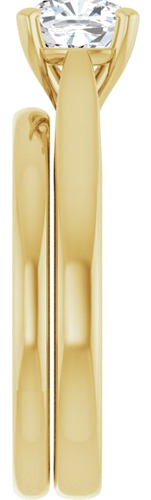 Sužadėtuvių Žiedas „Solitaire“ 585 Geltonojo Aukso Cushion 6mm (9)