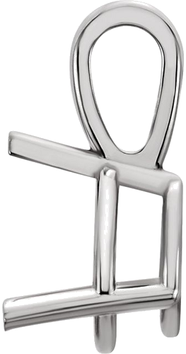 Sterling Silver 7.5 mm Round 3-Prong Pendant Mounting (2)