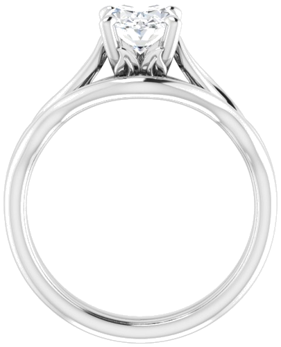 Sužadėtuvių Žiedas „Solitaire“ 585 Baltojo Aukso Oval 8mm x 6mm (7)