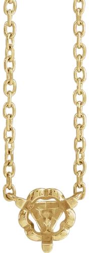 Pakabukas „Solitaire“ 585 Geltonojo Aukso Round 4mm (1)