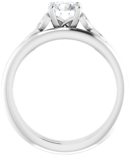 Sužadėtuvių Žiedas „Celtic-Inspired Solitaire“ 585 Baltojo Aukso Round 5.8mm (7)