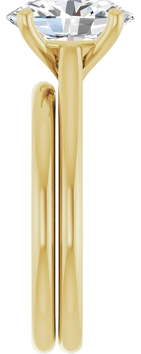 Sužadėtuvių Žiedas „Solitaire“ 750 Geltonojo Aukso Oval 10mm x 8mm (9)