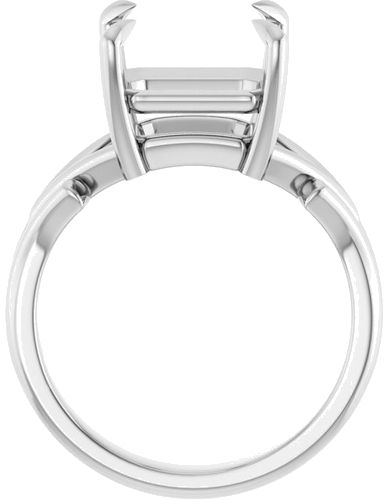 Sužadėtuvių Žiedas „Solitaire“ 585 Baltojo Aukso Asscher 10mm (2)