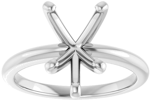 14K White  12x8 mm Pear Solitaire Engagement Ring Mounting (3)