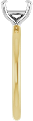 14K Yellow White 5.5 x 5.5 mm Square Engagement Ring Mounting (3)