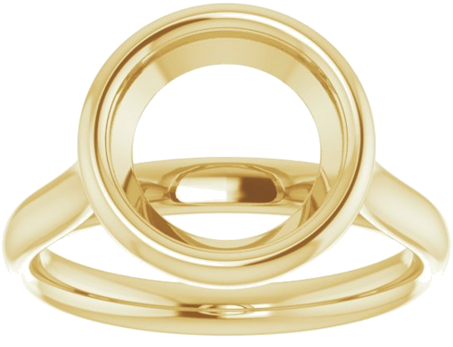 Sužadėtuvių Žiedas „Bezel-Set Solitaire“ 585 Geltonojo Aukso Round 9.4mm (3)