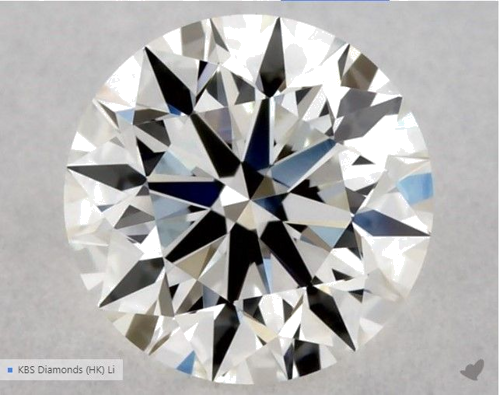 0.56 carat G-VVS2 Excellent cut Natūralus Round Deimantas (1)