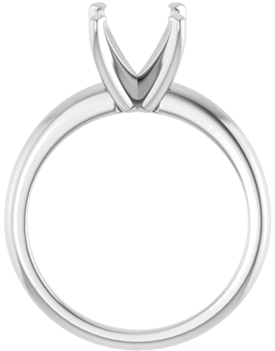 Platinum  10x8 mm Oval Solitaire Engagement Ring Mounting (2)