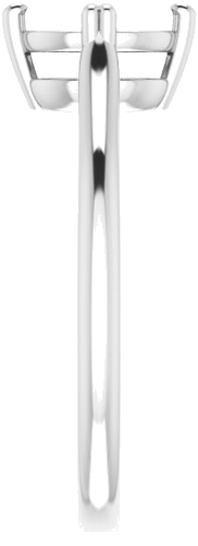 18K White 7x5 mm Oval Solitaire Engagement Ring Mounting (4)