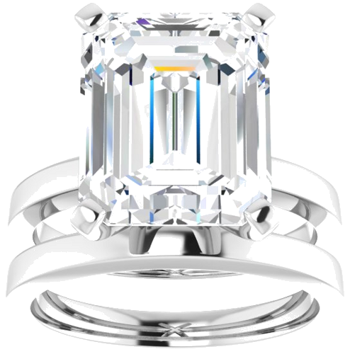 Sužadėtuvių Žiedas „Solitaire“ 925 Sidabro Emerald 12mm x 10mm (8)