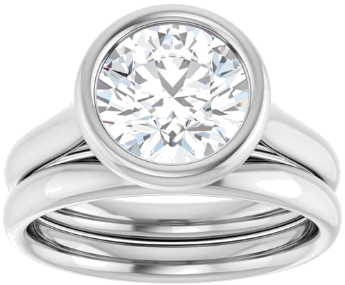 14K White 8.2 mm Round Solitaire Engagement Ring Mounting (8)
