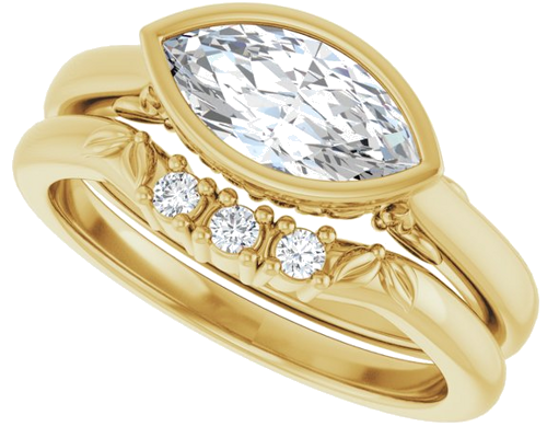 14K Yellow 10x5 mm Marquise Solitaire Engagement Ring Mounting (10)
