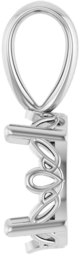 14K White 6x4 mm Oval Pendant Mounting (4)