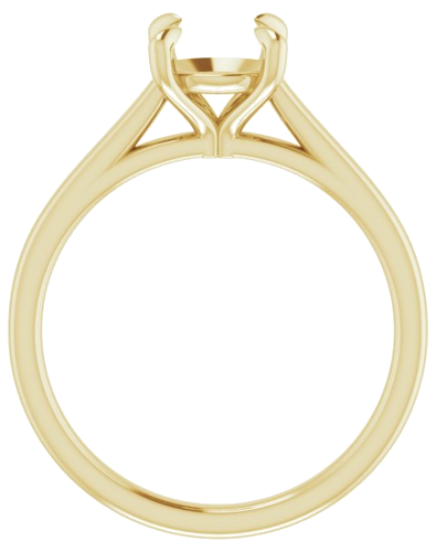 14K Yellow  7 mm Round Solitaire Engagement Ring Mounting (2)