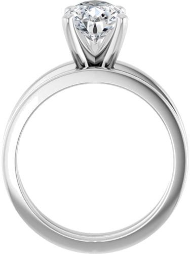 10K White 10x7 mm Pear Solitaire Engagement Ring Mounting (7)