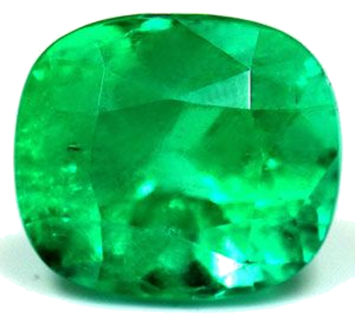 2.2 carat GREEN Cushion Smaragdas (1)