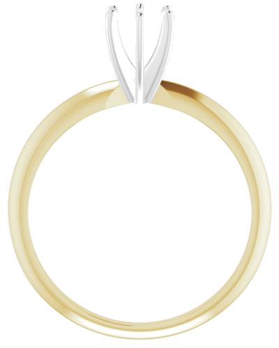 Sužadėtuvių Žiedas „Light Solitaire“ 585 Baltojo Ir Geltonojo Aukso Round 4.2mm x 4.9mm (2)