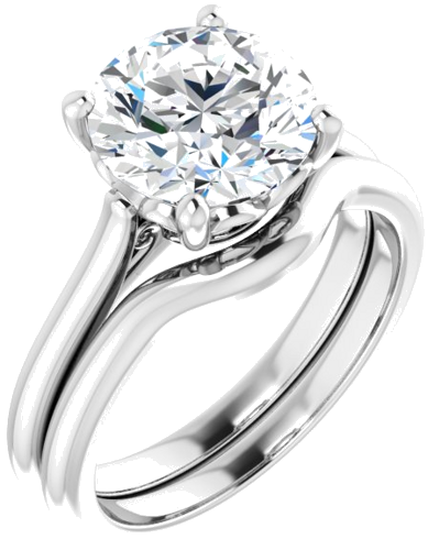 Sužadėtuvių Žiedas „Solitaire“ 950 Platinos Round 9mm (6)