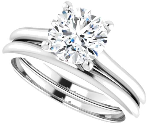 Sužadėtuvių Žiedas „Solitaire“ 950 Platinos Round 7mm (10)