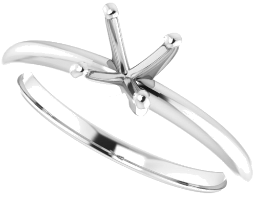 Sužadėtuvių Žiedas „Solitaire“ 925 Sidabro Round 6mm (5)