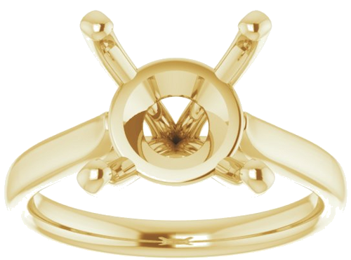 Sužadėtuvių Žiedas „Solitaire“ 585 Geltonojo Aukso Round 11mm (3)