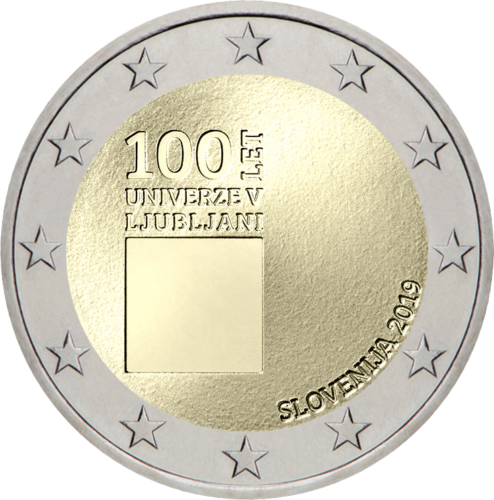 2019 Slovēnijas Ļubļanas Universitātes 2 € monēta (1)