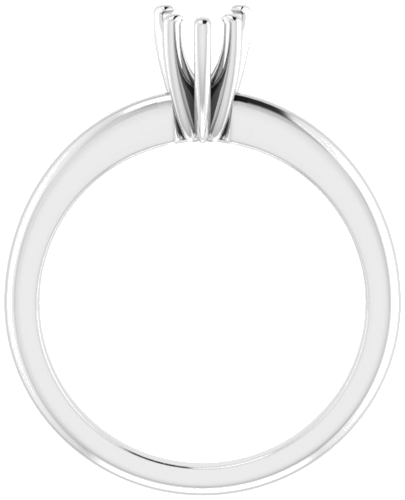 14K White  5x5 mm Heart Solitaire Engagement Ring Mounting (2)