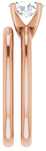 Sužadėtuvių Žiedas „Solitaire“ 585 Rožinis Aukso Oval 7mm x 5mm (9)