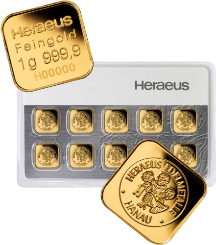 10 x 1 г (MultiCard) Инвестиционные золотые монеты Argor-Heraeus (2)