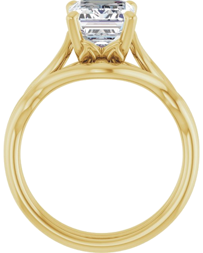 Sužadėtuvių Žiedas „Solitaire“ 585 Geltonojo Aukso Emerald 9mm x 7mm (7)