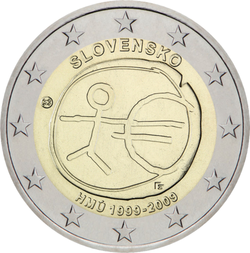 2009 Словакия EMU монета 2 евро (1)