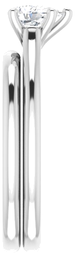 Sužadėtuvių Žiedas „Solitaire“ 417 Baltojo Aukso Pear Shape 6mm x 4mm (9)