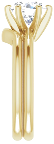 14K Yellow  7.4 mm Round Solitaire Engagement Ring Mounting (9)