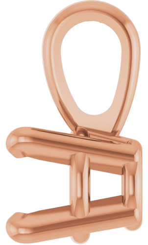 10K Rose 3.5 mm Round 4-Prong Pendant Mounting (3)