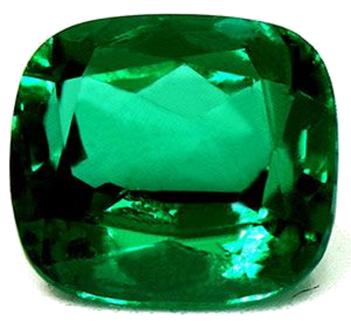 1.61 carat GREEN Cushion Smaragdas (1)