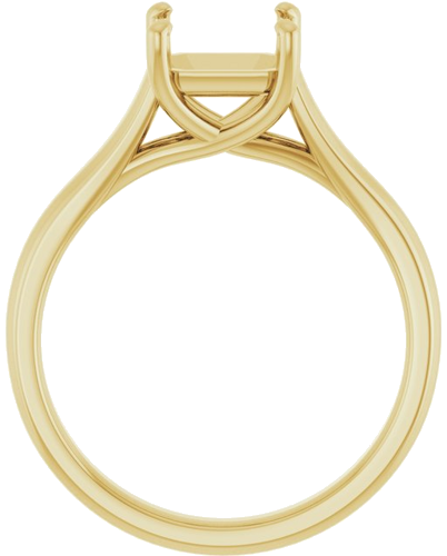 Sužadėtuvių Žiedas „Solitaire“ 585 Geltonojo Aukso Asscher 7mm (2)