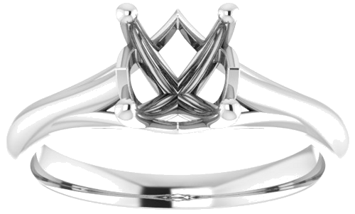 Platinum 7 mm Round Solitaire Engagement Ring Mounting (3)