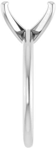 14K X1 White  9x7 mm Emerald Solitaire Engagement Ring Mounting (4)