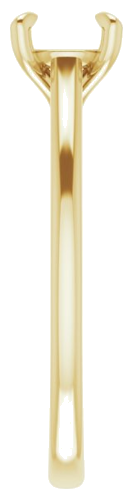 14K Yellow  6 mm Round Solitaire Engagement Ring Mounting (4)