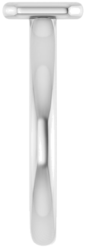 14K White  6x4 mm Emerald Solitaire Engagement Ring Mounting (4)