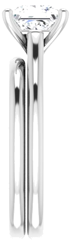Sužadėtuvių Žiedas „Solitaire“ 585 Baltojo Aukso Square 6mm (9)