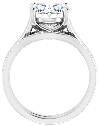 14K White 11x9 mm Oval Solitaire Engagement Ring Mounting (7)