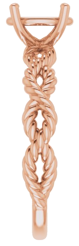 10K Rose  8x6 mm Oval Solitaire Engagement Ring Mounting (4)