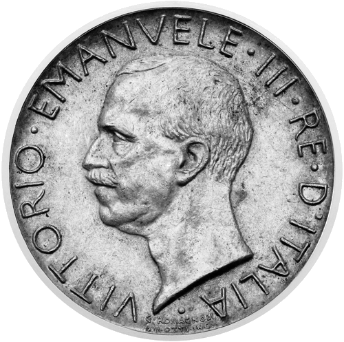 5 лир Виктор Эммануил III (1926–1935) Италия серебряная монета (1)