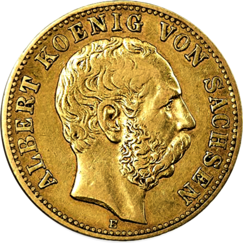 10 Marks Albert gold coin Saxony German Empire (1)