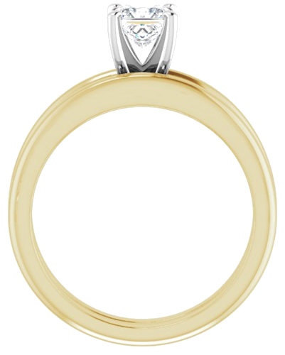 Sužadėtuvių Žiedas „Solitaire“ 585 Baltojo Ir Geltonojo Aukso Square 4.5mm (7)