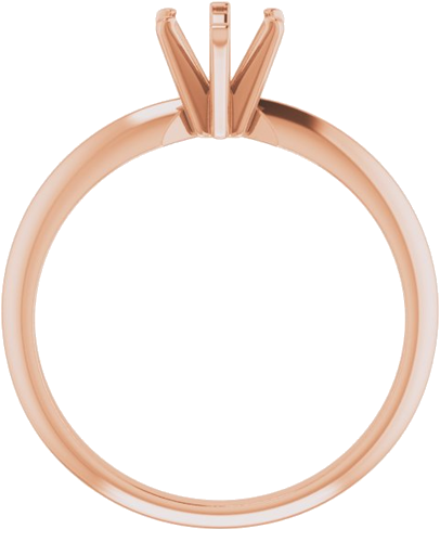 14K Rose 7x5 mm Oval 6-Prong Solitaire Engagement Ring Mounting (2)