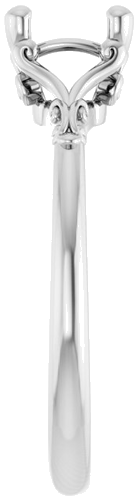 Sužadėtuvių Žiedas „Solitaire“ 585 Baltojo Aukso Cushion 6mm (4)