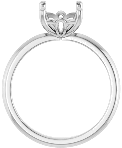 Sužadėtuvių Žiedas „Solitaire“ 585 Baltojo Aukso Emerald 9mm x 7mm (2)